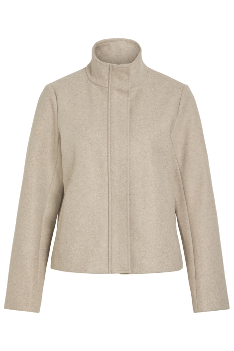 Vila beige dames jas | Vooraanzicht