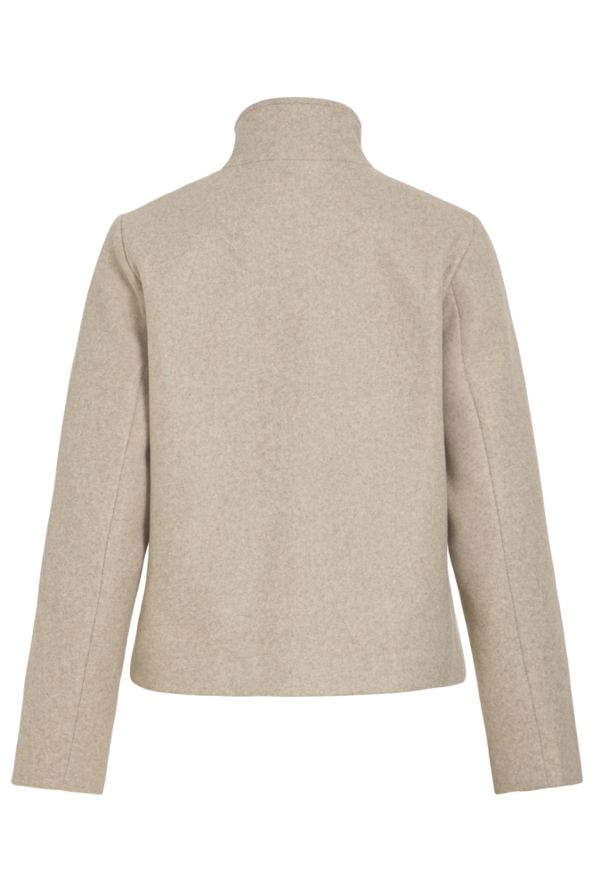 Vila beige dames jas | Achteraanzicht