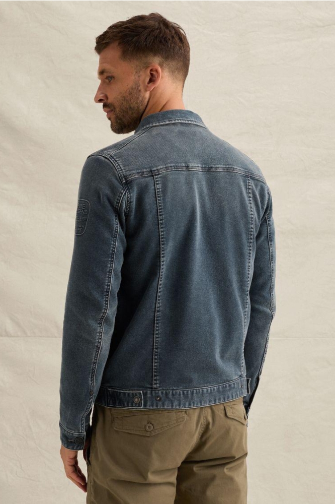 PME legend blauwe heren jas | Model achteraanzicht