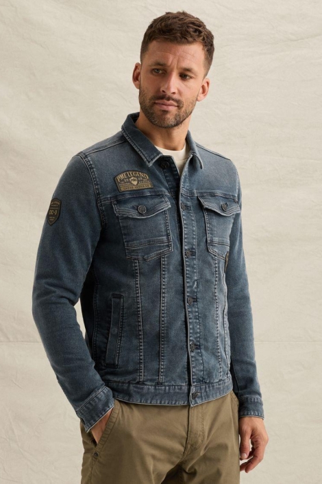 PME legend blauwe heren jas | Model vooraanzicht