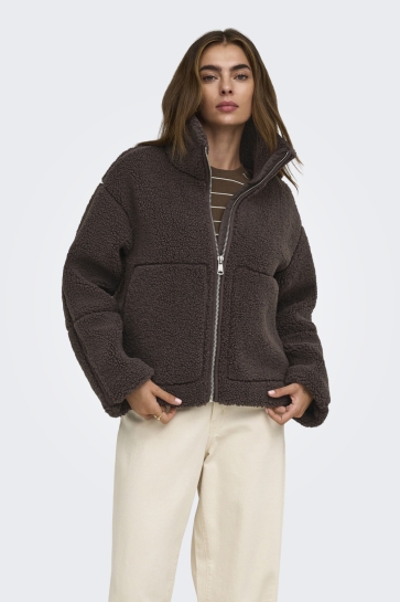 Only Jas ONLASPEN TEDDY JACKET OTW 15349400 Coffee Bean