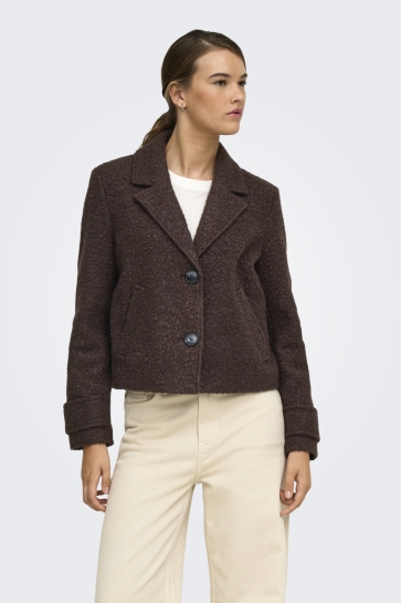 Only Jas ONLVALERIA BOUCLE SHORT COAT OTW 15321874 Coffee Bean