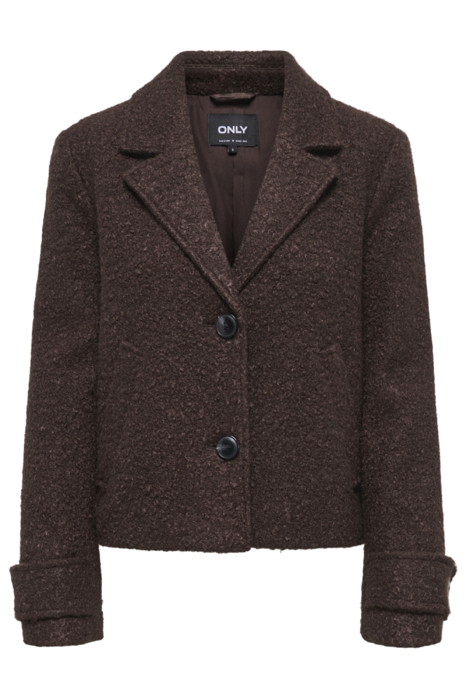 Only bruine dames jas | Vooraanzicht
