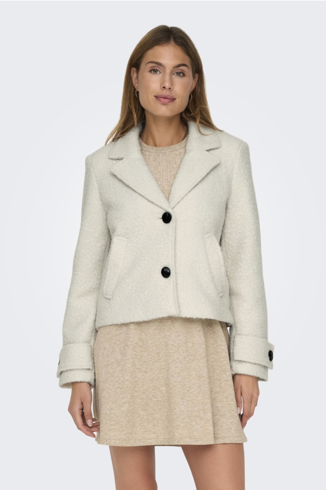 Only beige dames jas | Model vooraanzicht
