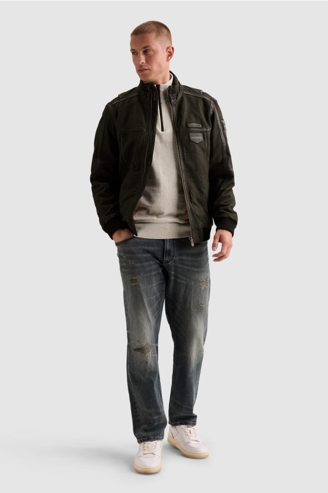 PME legend zwarte heren leren jas | Model