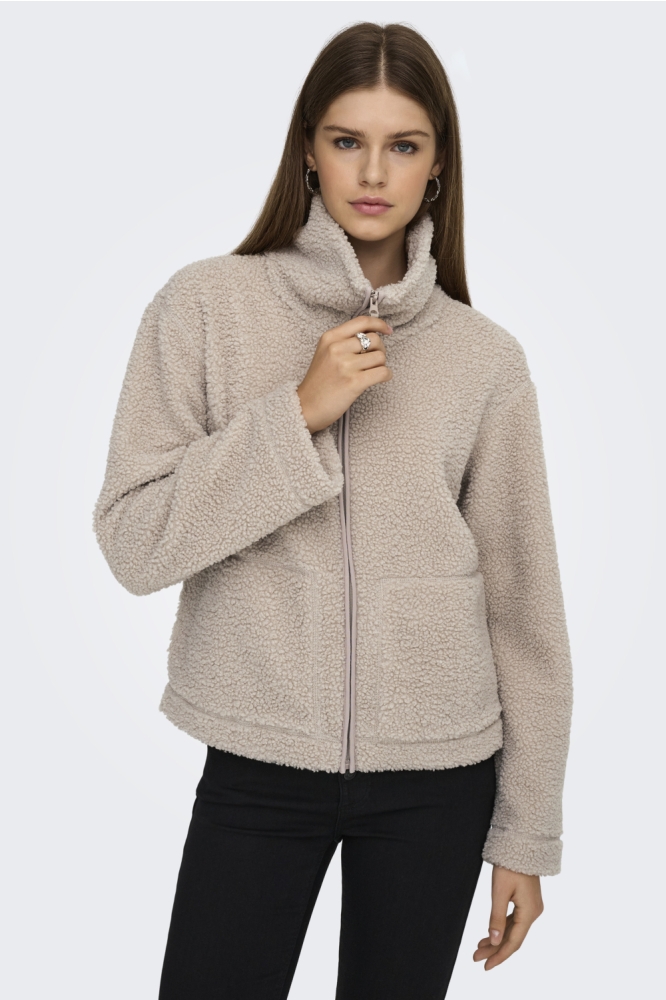 Only camel dames vest | Model vooraanzicht