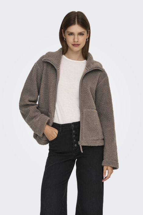 Only bruine dames vest | Model vooraanzicht