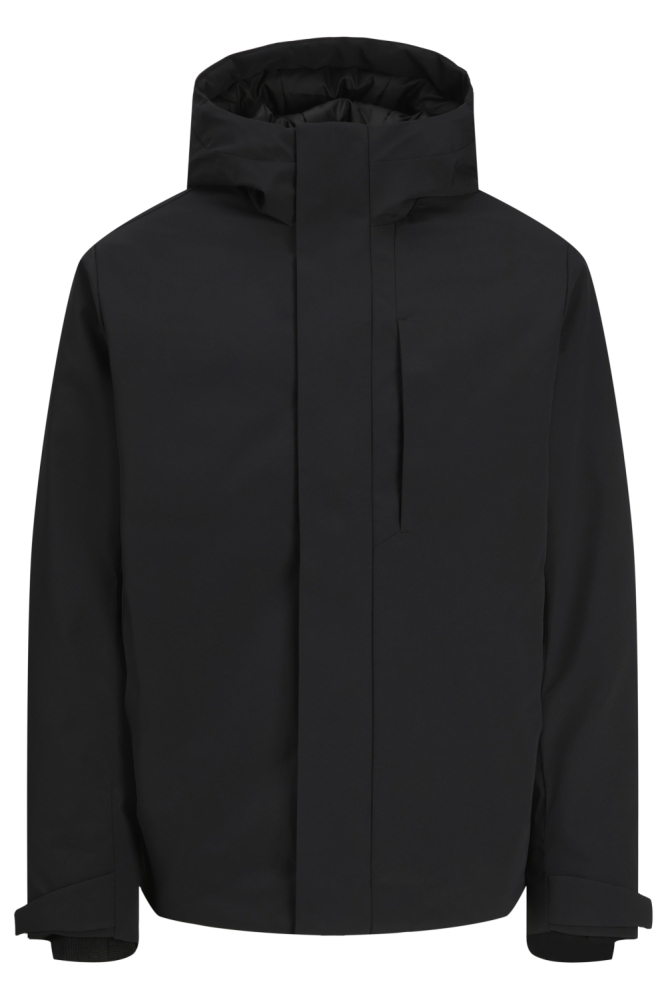 Jack & Jones zwarte heren jas | Vooraanzicht