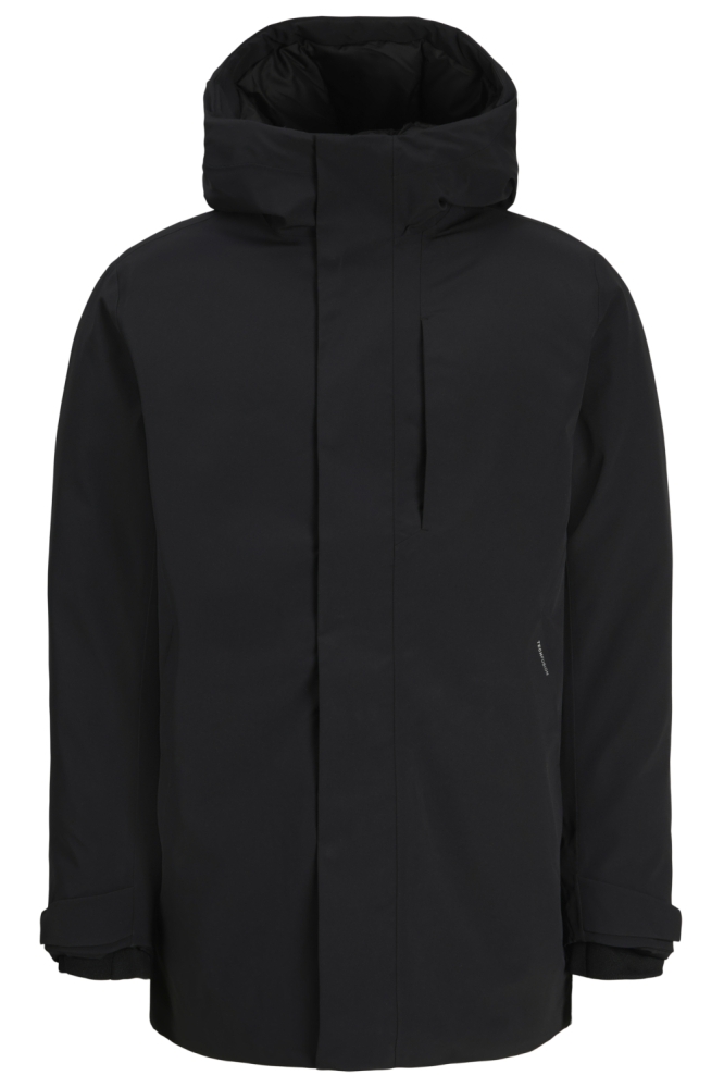 Jack & Jones zwarte heren jas | Vooraanzicht