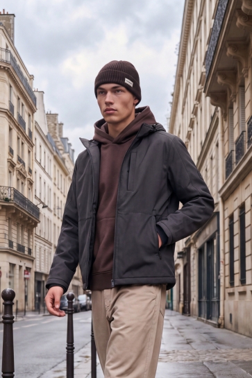 Jack & Jones Jas JJEPETER JACKET 12298854 Black/MELANGE