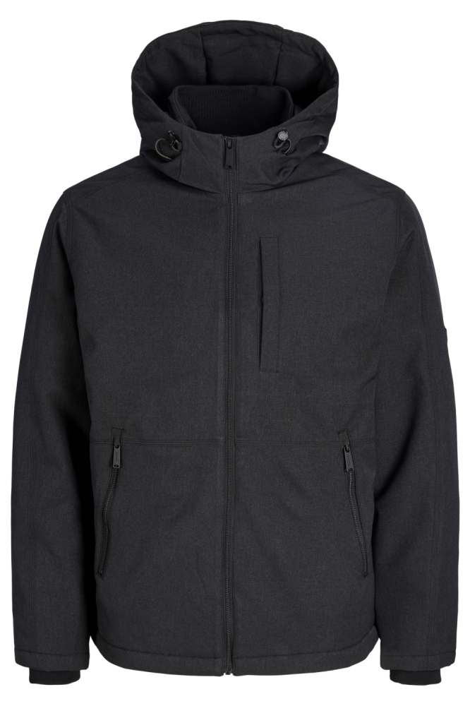 Jack & Jones zwarte heren jas | Vooraanzicht