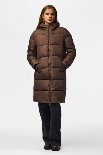 Pieces Jas PCBEE NEW LONG PUFFER JACKET NOOS B 17115627 Hot Fudge