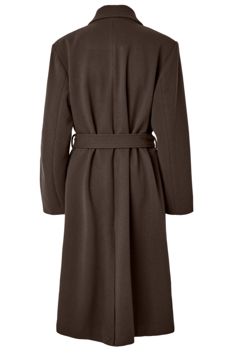 Pieces bruine dames jas | Achteraanzicht