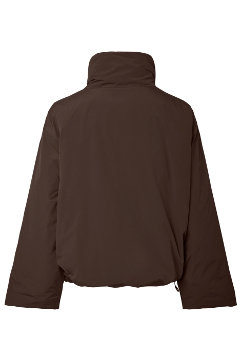 Pieces bruine dames jas | Achteraanzicht