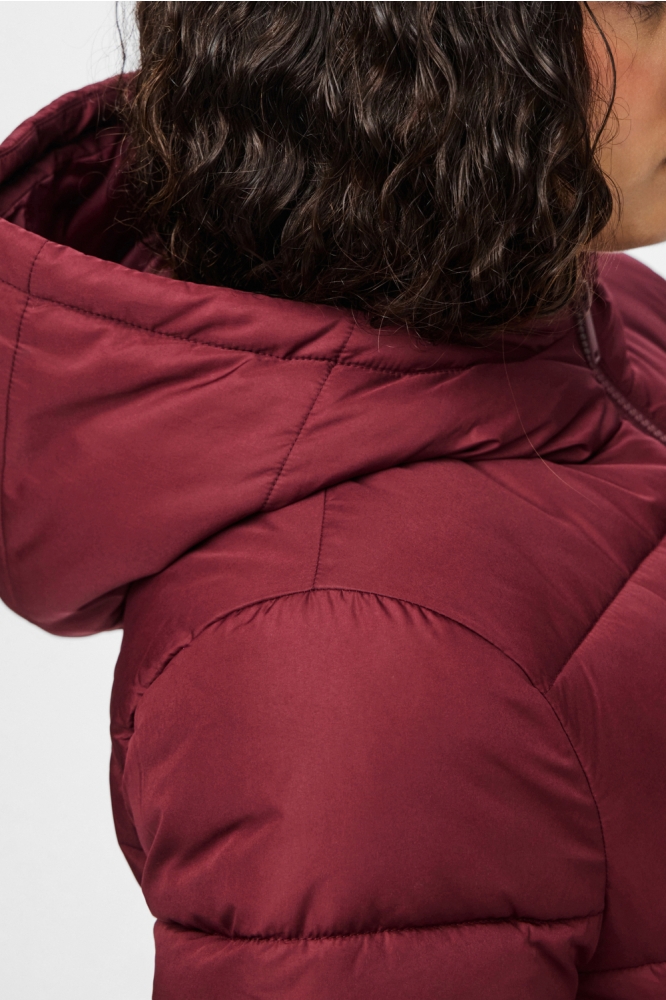 Pieces bordeaux dames jas | Kleurstaal