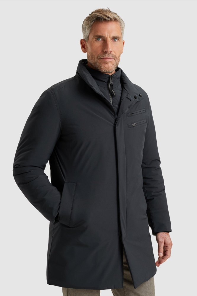 Vanguard blauwe heren jas | Model vooraanzicht