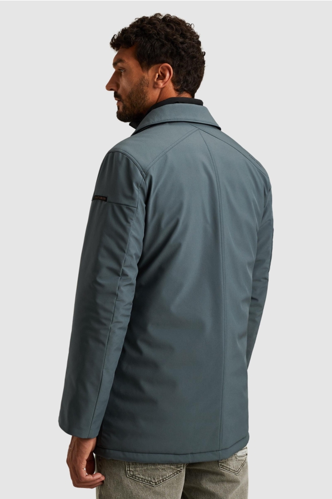 Cast Iron grijze heren jas | Model achteraanzicht