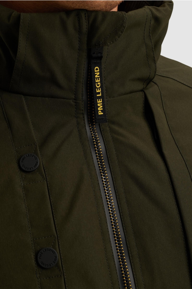 PME legend groene heren jas | Close up