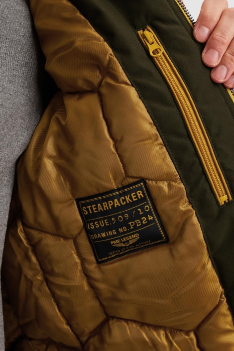 PME legend groene heren jas | Close up