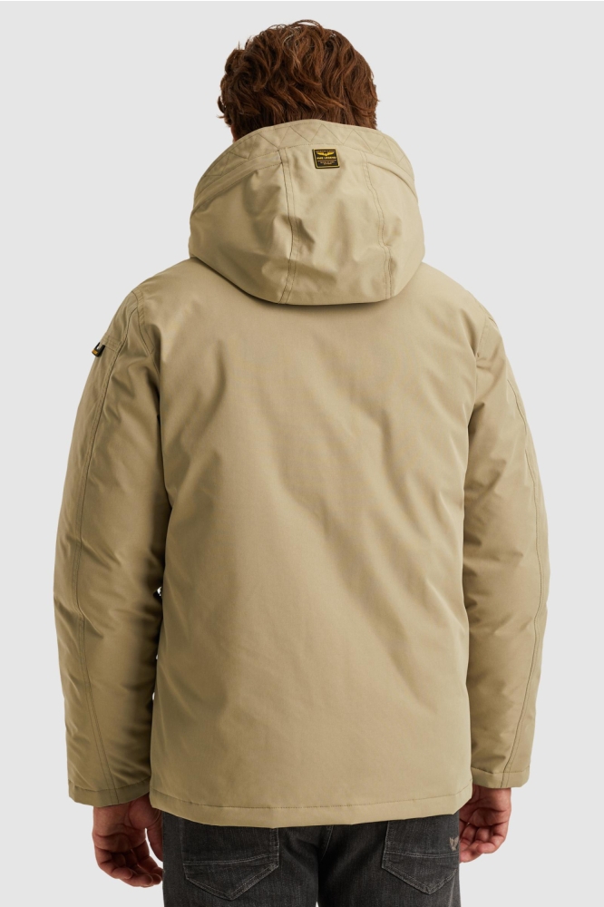 PME legend taupe heren jas | Model achteraanzicht