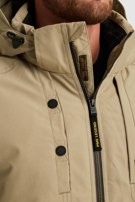 PME legend taupe heren jas | Close up