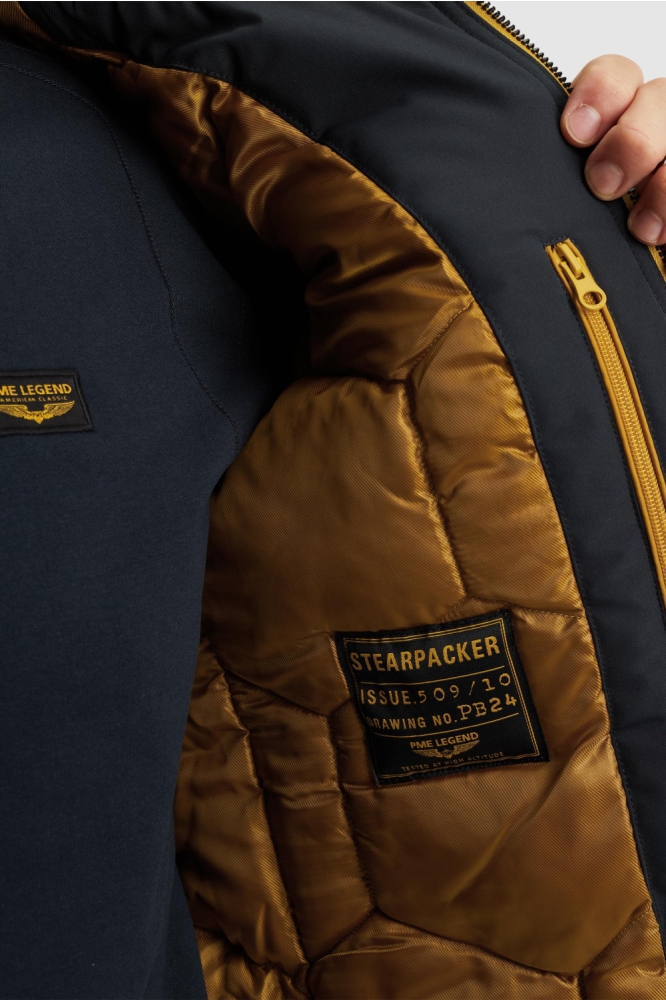 PME legend blauwe heren jas | Close up