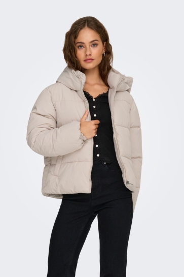 Only Jas ONLJUTA SHORT PUFFER OTW NOOS 15365799 Pumice Stone