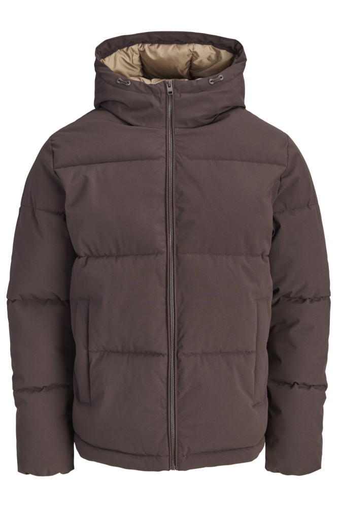 Jack & Jones bruine heren jas | Vooraanzicht