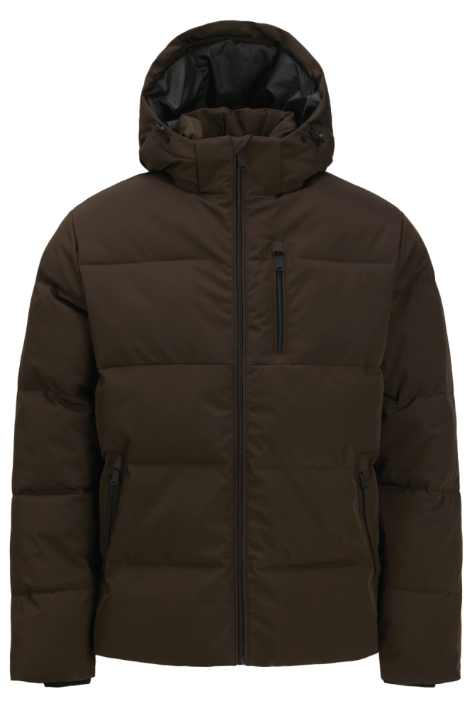 Jack & Jones bruine heren jas | Vooraanzicht