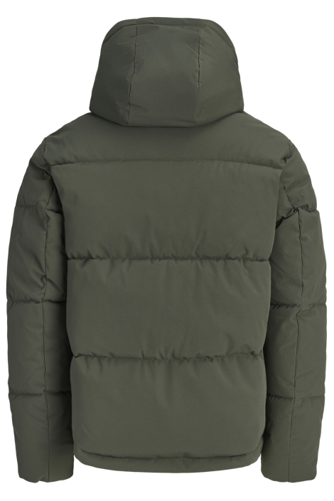 Jack & Jones groene heren jas | Achteraanzicht