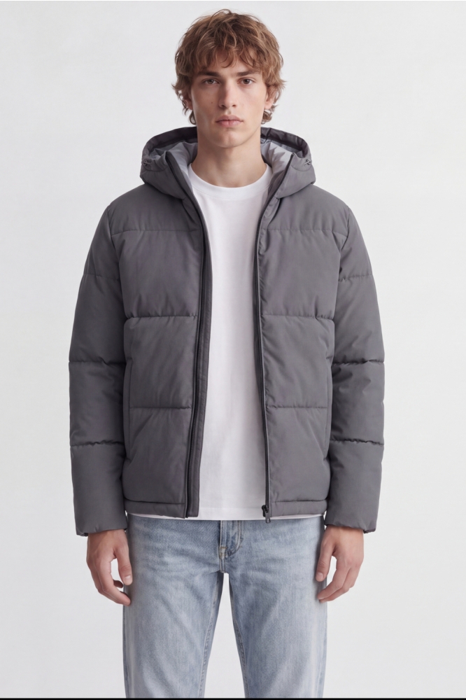 Jack & Jones grijze heren jas | Model