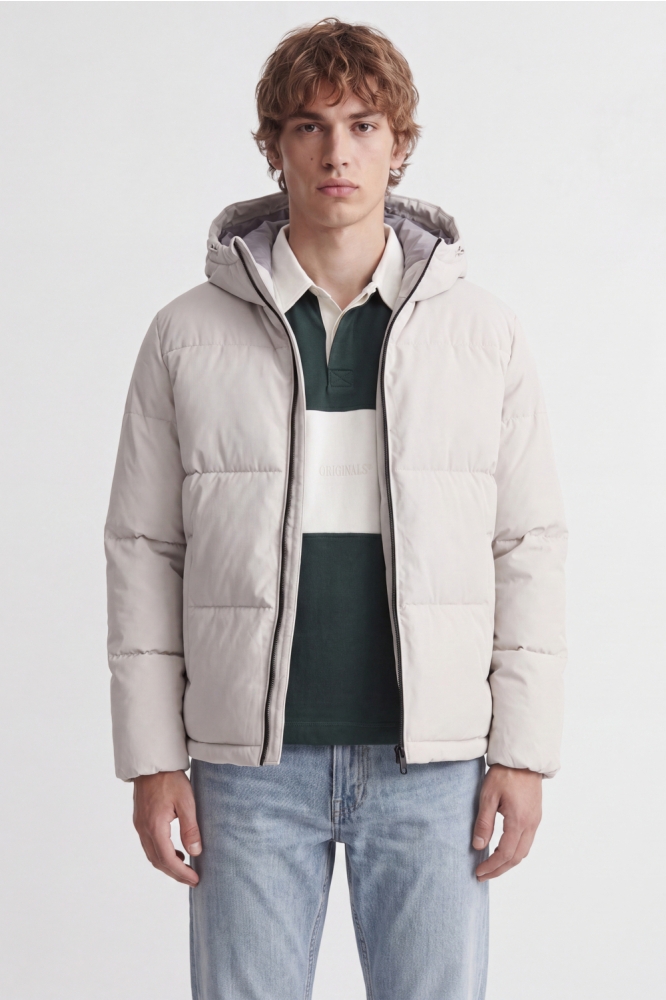 Jack & Jones ecru heren jas | Model