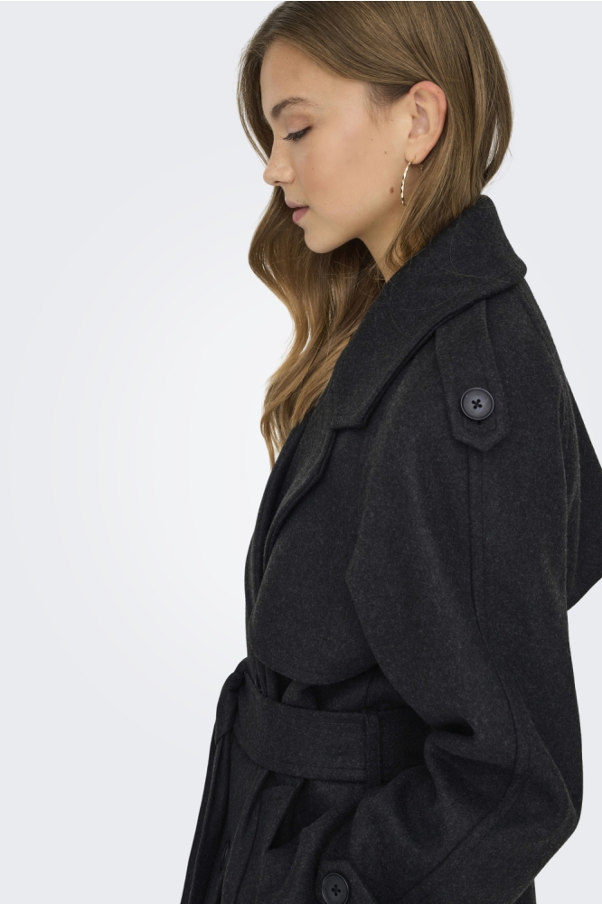 Only grijze dames jas | Kleurstaal