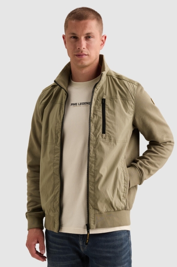 PME legend Jas HYBRID JACKET MET RITSSLUITING EN ZIJZAKKEN PJH2608438 6485