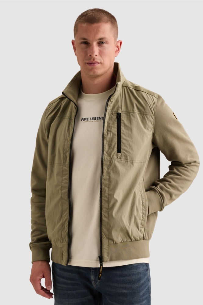 PME legend groene heren jas | Model vooraanzicht