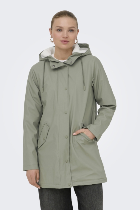 Only groene dames jas | Model vooraanzicht