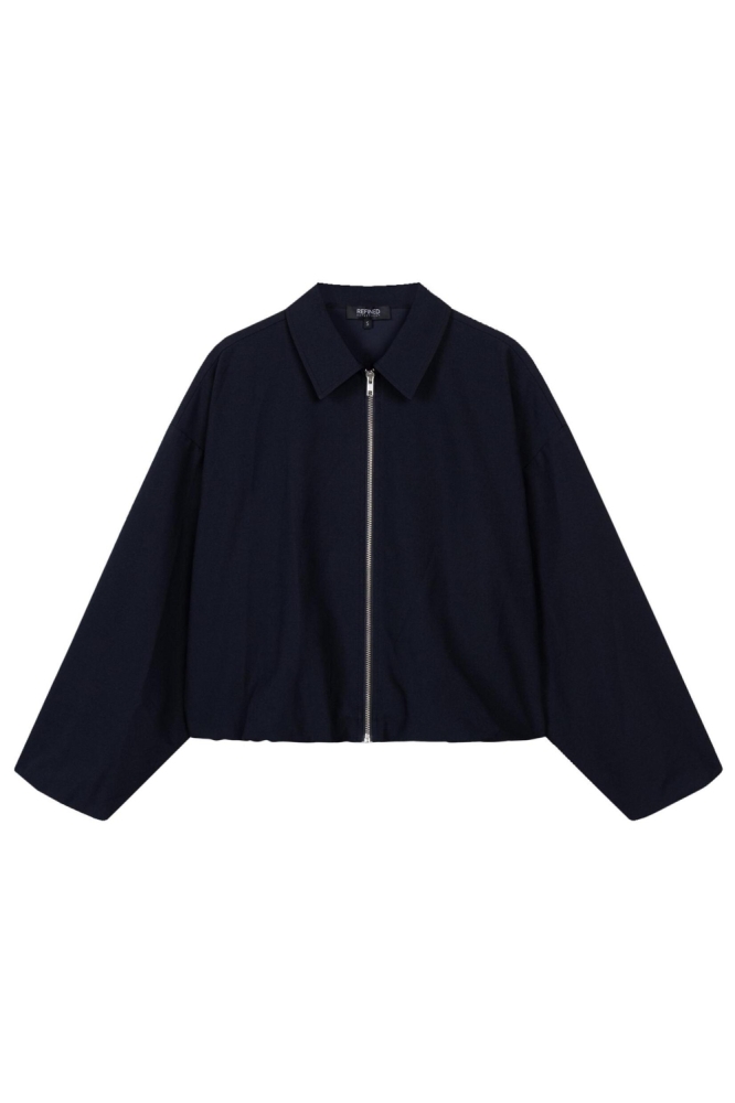 Refined Department blauwe dames jas | Vooraanzicht