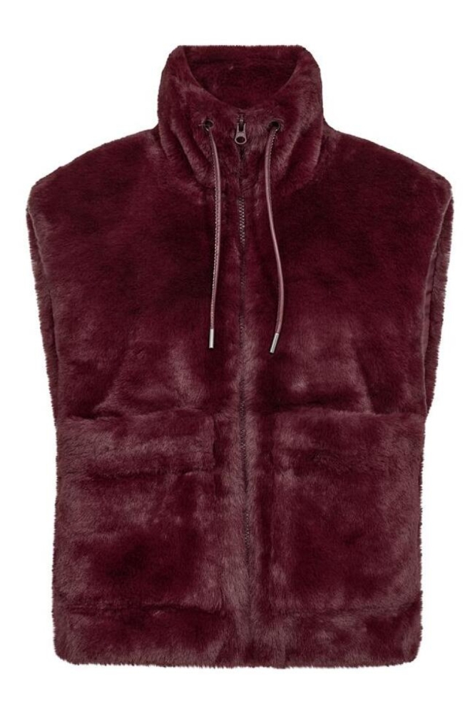 Freequent bordeaux dames gilet | Vooraanzicht