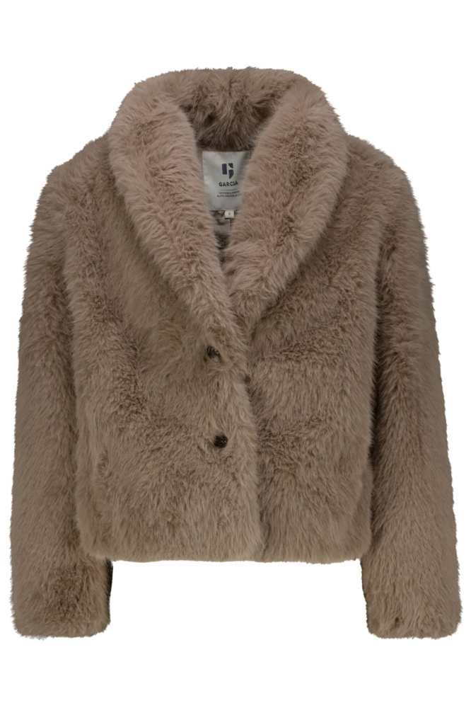 Garcia taupe dames jas | Vooraanzicht