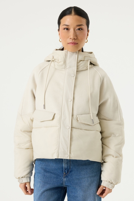 Garcia beige dames jas | Model vooraanzicht