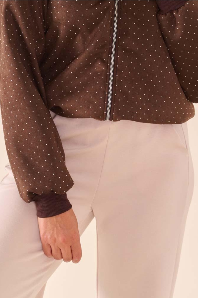 FOS Amsterdam bruine dames vest | Close up