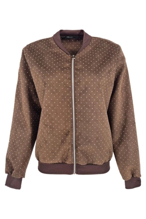 FOS Amsterdam bruine dames vest | Vooraanzicht