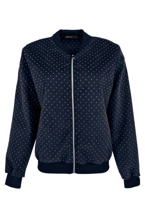 FOS Amsterdam blauwe dames vest | Vooraanzicht