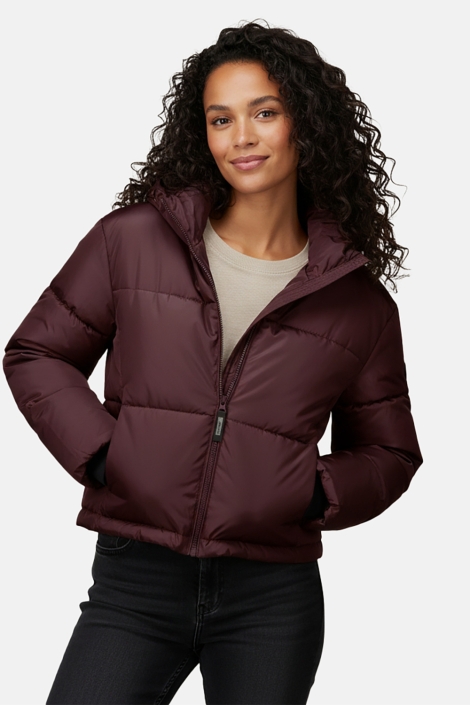 Cars bordeaux dames jas | Model vooraanzicht