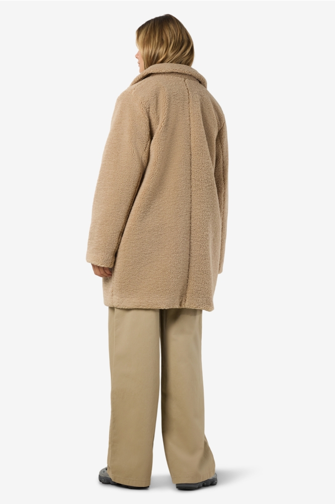 Noisy may beige dames jas | Model achteraanzicht