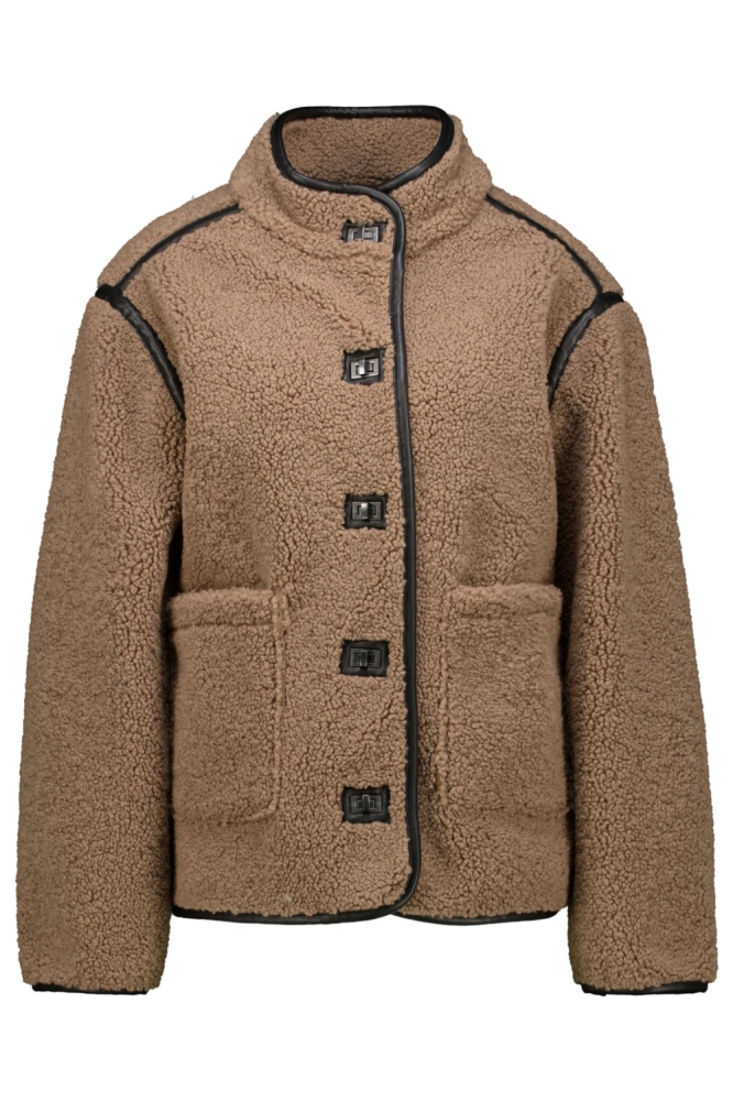 Garcia taupe dames jas | Vooraanzicht