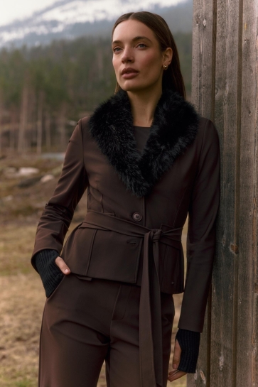 Lady Day Blazer DENA BONDED L46 775 3529 DARK BROWN
