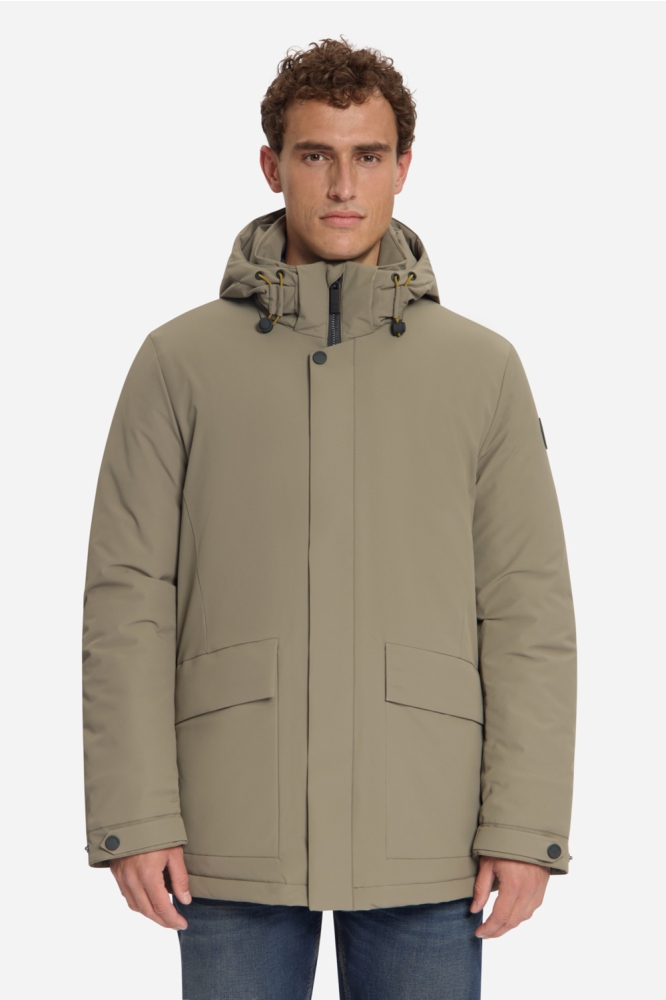 NO-EXCESS groene heren jas | Model vooraanzicht