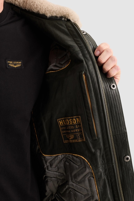 PME legend zwarte heren leren jas | Unique Selling Point