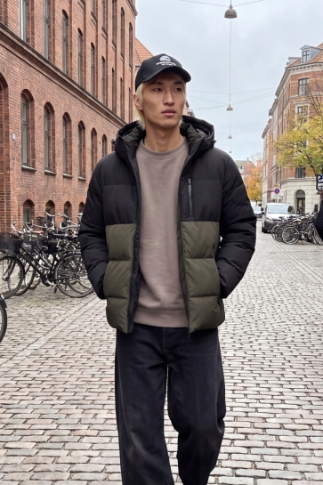 Jack & Jones Jas JCOBECKS PUFFER SN 12298858 Rosin/BLACK BLOCKING